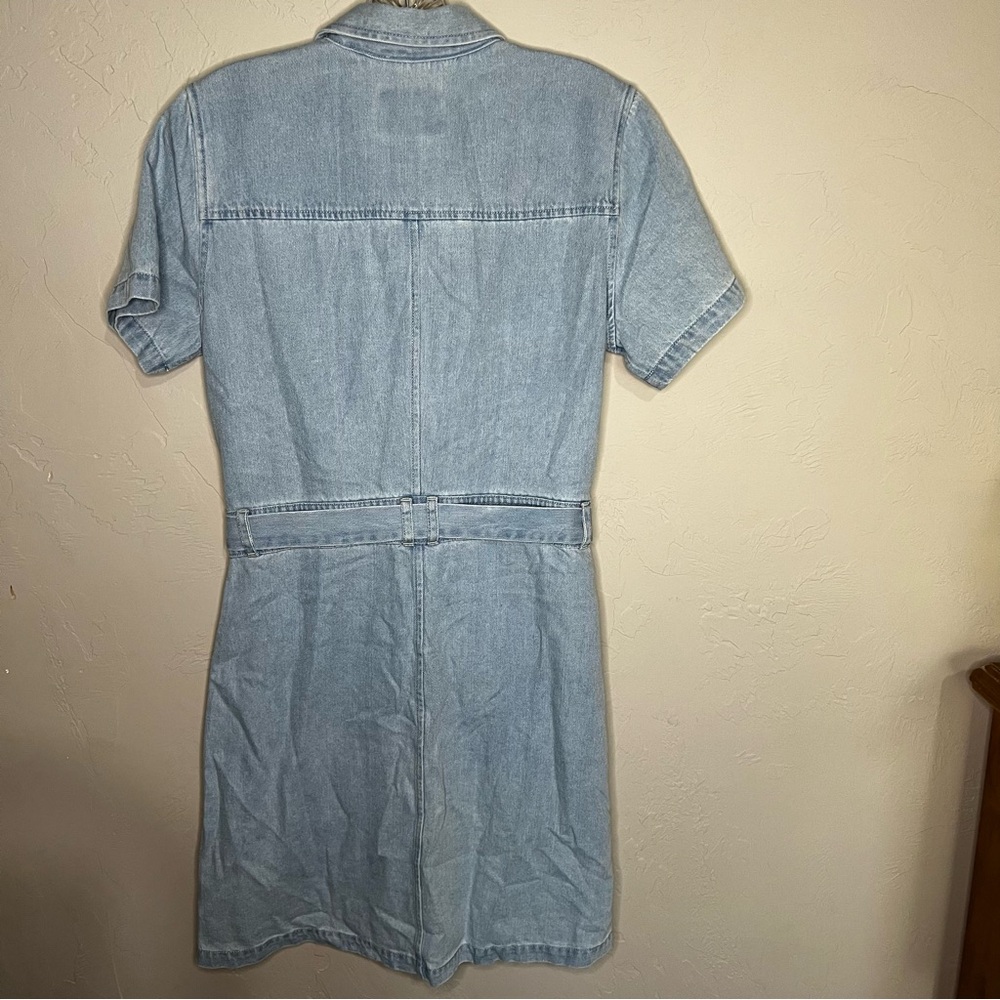 NWT Rails Danica Light Vintage Blue Denim Button‎ Down Belted Shirt Dress - Picture 8 of 11